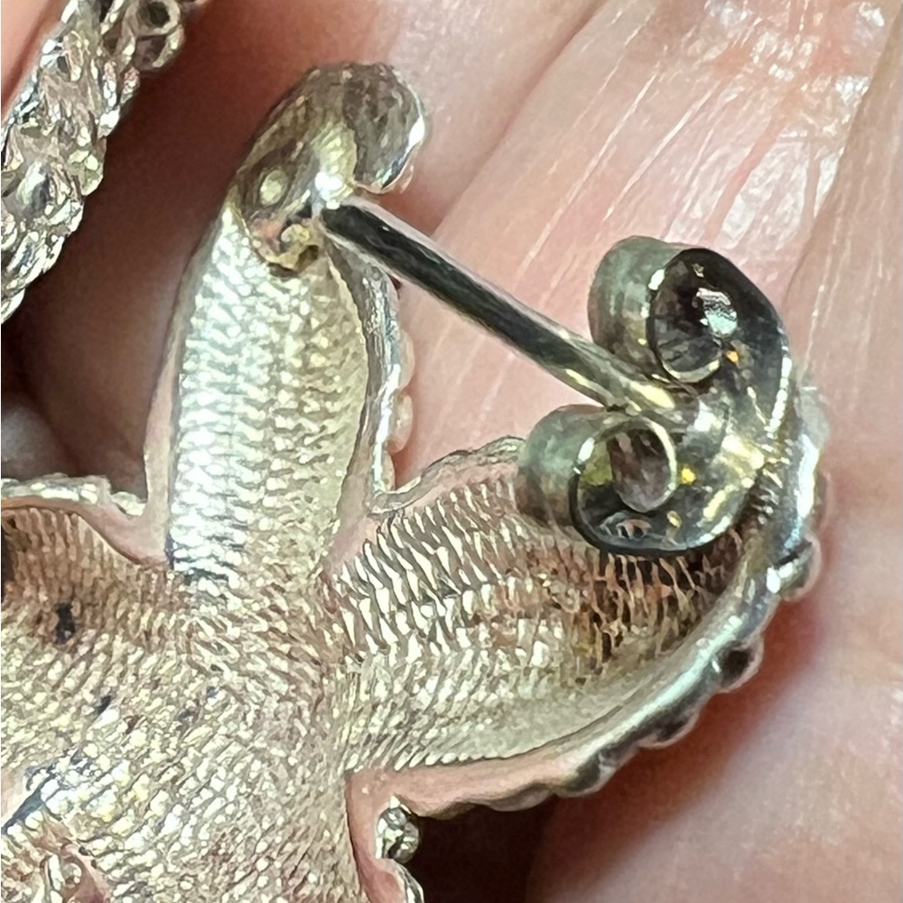 Set Vintage Starfish Pin + matching Earrings, SS 925 Mex TH 80/90, tot. Wt.36.5g - Picture 8 of 15